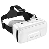 TECKNET 3D-Virtual-Reality-Headsets mit HD 110° FOV, VR-Headset für Handy, Anti-Blaulicht-Linsen und verstellbaren Zahnrädern, komfortables, ergonomisches Design, VR-Brille für iPhone, Samsung