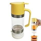 Honigspender ohne Tropfen, Honigspender aus Glas | Honigglas 9 oz Glas Transparenter Honigbehälter mit Schieber | Ahornsirupspender mit Griff für Kaffee oder Tee
