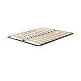 i-flair Lattenrost Austen 140x200 cm – Stabiler Lattenrahmen mit Metallrahmen & perforierten Holzlatten aus Birkenholz für optimale Belüftung – einfache Montage – Modell IF17