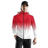 TOFOTL Softshelljacke Für Herren Regenanzug Motorrad Wasserfeste Langer Regenmantel Jacken Ultraleicht Regensachen Regnet Herrenjacke Otorrad Übergang Regenjacke Herren Rot XXL