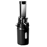 Ventray Ginnie Entsafter | Slow Juicer mit 60 U/min | 45mm Öffnung | Rückwärts Funktion und Zwei Filtergrößen | BPA Freie | 100 Watt | Leicht zu Reinigen & Leiser | Schlankes Design | 400ml | Schwarz