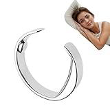 Anti Schnarch Ring für den Finger, Schnarchring hilft gegen Schnarchen, Akupressurring für ruhigen Schlaf, mit Akupressur Druckpunkt, Schnarchen Stopper, Silber, Medium