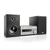 Denon D-M 41 Kompaktes HiFi-System mit 60W Ausgangsleistung Premium-Silber/Schwarz