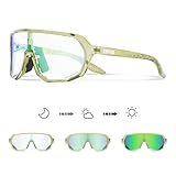 KAPVOE Fahrradbrille Selbsttönend Sonnenbrille Herren Damen Mountainbike Sonnenbrille Sportbrille UV-Schutz für Schnelle Radfahren Laufen Mtb Fahrrad
