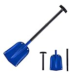 ORIENTOOLS Lawinenschaufel,Alu-Schneeschaufel-Werkzeug für schwere Aufgaben mit teleskopierbarem T-Griff,Universalschaufel für das Auto (abnehmbare, einstellbare Länge: 26 '' - 32 ''; Klinge: 9 '')