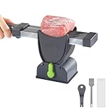 Julymoda Manueller Fleischschneider, Edelstahl Allesschneider Multifunktional Fleischschneidemaschine Einstellbare Dicke 2-4mm für Frischem Fleisch ohne Knochen, Lachs, Käse