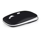 PINKCAT Kabellose Bluetooth Maus, Bluetooth 4.0 Funkmaus, 800/1200/1600 DPI Sensor, Ergonomische Leiser Laptop Maus für Laptop, PC, Mac, Android, Tablet, Schwarz