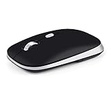 PINKCAT Bluetooth Maus kabellos Bluetooth 4.0 Funkmaus, 800/1200/1600 DPI Sensor, Ergonomische Leiser Laptop Maus für Laptop, PC, Mac, Android, Tablet, Schwarz