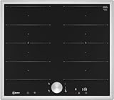 NEFF T66STX4L0, N 90, Induktionskochfeld autarkes Glaskeramik-Kochfeld 60 cm breit, Twist Pad, Flex Induction, Home Connect, Smart Hood Automatic, aufliegend, Schwarz