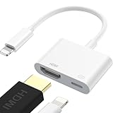 HDMI Adapter für iPhone [MFi Zertifiziert] 1080P Digital AV Bildschirm Konverter für iPhone/iPad, Plug & Play, Video & Audio Sync Kompatibel mit TV/HDTV/Monitor/Projektor kein Netzteil erforderlich
