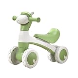 Fenteer Baby-Balancierfahrrad-Reitspielzeug, 4 geräuschlose Räder vom Stehen bis zum Laufen, automatische Blasenfunktion für Kleinkinder, Fahrradspielzeug,