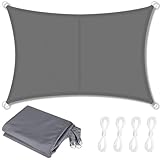 Cirulli Sonnensegel 4x3m Rechteckig Wasserdicht,Segeltuch Made of Polyester-Oxford-Gewebe,Bietet 95% UV-Schutz,Schattensegel inkl Befestigungsseile,Sonnensegel mit ösen für Außenbereiche wie Pergola