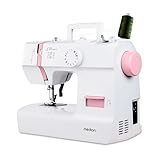 MEDION Nähmaschine SM70 (70 Watt, 12 verschiedene Stichmuster, LED Nählicht, einstellbare Stichlänge, Rückwärtstaste, Fadenschneider, MD11179) rosa