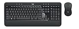 Logitech MK540 Advanced Kabellose Tastatur und Maus Combo für Windows, 2,4 GHz Unifying USB-Empfänger, Sondertasten, 3 Jahre Batterielaufzeit, Für PC, Laptop, QWERTZ-Layout - Schwarz