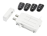 ARREGUI CI10B-E Unsichtbares Türschloss mit 4 Fernbedienungen | Schlüsselloses Zusatzschloss für Türen | Elektronisches Sicherheitsschloss | Türriegelschloss | Fernbedienungsschoss | Weiß