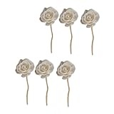 ULTECHNOVO 6 Stück Teiliges Rattan Duftstäbchen mit Blumenmotiv Natürliche Aromatherapie Diffuser Sticks für Ätherische Öle Schnelle Duftaufnahme für Wohnräume Schlafzimmer und Büro DIY