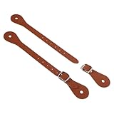 Toyvian 2 Stück Reitgürtel Sporenriemen für Cowboy Reitbehörden Binden Sie die Gurte ab Sporenriemen für das Westernreiten Sporenriemen Western Reitgurte Spurs -Gurte PU-Leder Light Brown
