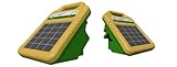 220V Solar Weidezaungerät,IP55 Wasserdicht,Eingebaute 10400mah Lithiumbatterie,16KM Niedrige Impedanz Spitzenspannung 80000V für Geflügel,Vieh,Steuergerät zum Schutz von Gärten und Grundstücken