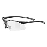 uvex sportstyle 223 - Sportbrille für Damen und Herren - verspiegelt - druckfreier & perfekter Halt - black grey/clear - one size