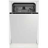 Beko BDIS38120Q Einbau-Geschirrspüler 45 cm vollintegriert, für 11 Maßgedecke, 3 Spülebenen, 6 Temperaturen, 8 Programme, Hygiene-Programm, AquaIntense, Quick&Clean