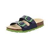 Superfit Jungen Fussbettpantoffel Pantoffeln, Blau Grün 8210, 32 EU