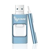 Suhsai 32GB USB Stick USB 3.0 Flash Drive, High Speed ​​Pendrive, 4 in 1 Multifunktions USB Flash Drive, Tragbarer USB Stick, Photo Stick Externer Speicher für iPhone, iPad, Android, Tablet (Blau)