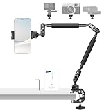 NEEWER 22' Magic Arm mit Klemme, Überkopf Tischkamera Telefonhalterung mit Doppel Kugelkopf Gelenkarm, 1/4' 3/8' Gewinde, Telefonhalter kompatibel mit iPhone DSLR Action Kamera Videoleuchte, UA057