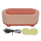 Schmuckreinigermaschine Mini Ultraschall Reiniger wiederaufladbar ovales multifunktionales Reinigungsgerät für Uhrgläser Ring (Rosa)