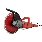 5800W Betonsäge Trennschneider Pflasterschneider, Nass-/Trockenbetonsäge mit 305mm Diamanttrennscheibe Für Schneiden von Granit, Marmor, Schlitzbreit (Rot)