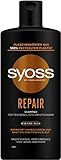 Syoss Shampoo Repair (440 ml), Haarshampoo für trockenes und geschädigtes Haar, Hair Repair Shampoo beugt Haarschäden vor, Formel mit Amino-Komplex & Wakame-Alge