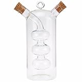 Öl- und Essigspender 2 in 1 Clear Glassöl und Essigspender Flasche Speiseölspender mit Kork -Stopper Kochbehälter für die Heimküche