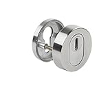 Hermat Schutzrosette 2038KS | mit Kernziehschutz | PZ | mit Schrauben | Türstärke 30-41mm, 58-70mm & 74-86mm | Edelstahl matt