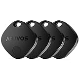 ATUVOS Smart Air Tracker Tag 4er Pack, Schlüsselfinder KeyFinder Kompatibel mit Apple Wo ist? APP (iOS NUR, Android Not Supported), Bluetooth Key Finder für Gepäck/Taschen/Koffer, Austauschbarer Akku