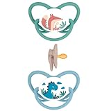 nip LATEX Schnuller Butterfly mit Ring 2er Pack, flacher Sauger aus Naturkautschuk symmetrisch, stillfreundlich, BPA-frei, nachhaltig, 0-6 Mo. ab Geburt, ZAHNFREUNDLICH, LATEX FSC 100%
