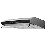 Dunstabzugshaube Unterbau Kitchen Vent Hood Küchenabzugshaube Touch-Steuerung mit LED Lichtern 3 Geschwindigkeiten Rostfreier Stahl