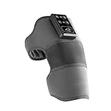 Kniemassage-Heizkissen, elektrische Kniebandage, 21,8 x 13,2 x 8 cm, LED-Touchscreen-Massagegerät, einstellbare Wärme und Vibration, schwarz, für Knie, Ellbogen, Schultern, Waden, Arme