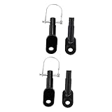 Abaodam 2 Sätze Anhängerkupplung Fahrradkupplungsaufsätze Kupplung Für Anhänger Aluminium Anhängerkuppler Kupplung Für Fahrradanhänger Metall Black 2 Stück * 2
