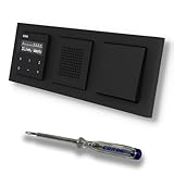 Gira Unterputz IP Internetradio 232003 + Bluetooth KomplettSet + Lautsprecher + Lichtschalter AN/AUS - E2 schwarz matt im 3fach Rahmen Gira 021309 inkl. EBROM Phasenprüfer zur Montage der Geräte