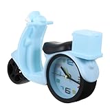 ULTECHNOVO Motorrad Wecker Uhrenverzierungen Groß Motorradalarm Schreibtisch Büro Motorrad Uhr Wecker Für Tischuhr Uhranzeige Wecker Für Motorradmodelle Retro-Uhr Plastik Blue