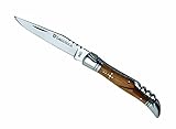 Baladéo Taschenmesser Laguiole Classic mit Korkenzieher, Olivenholz, Braun, One Size