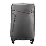 Solier Weichkoffer Reisekoffer Mittelgroß Koffer Rollkoffer Softcase STL1651 M 23 Dunkelgrau/Kaffee