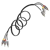 SOIMISS Audio Kabel Subwoofer Kabel Stereo Lautsprecherkabel Tv Audio Verbindungskabel aus Edelstahl PVC Kupfer Langlebig Zuverlässig