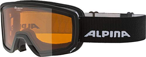 ALPINA Unisex - Erwachsene, SCARABEO S Skibrille, black, One Size