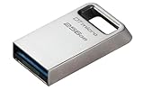 Kingston DataTraveler Micro USB Stick 256GB 200MB/s Metall USB 3.2 Gen 1 - DTMC3G2/256GB, silber