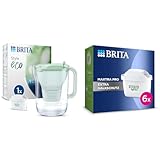 BRITA Wasserfilter-Kanne Style eco Grün (2,4l) inkl. 1 MAXTRA PRO All-in-1 Kartusche & Wasserfilter Kartusche MAXTRA PRO Extra Kalkschutz