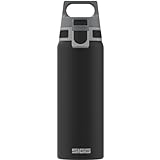 SIGG - Edelstahl Trinkflasche - Shield ONE Black - Für Kohlensäurehaltige Getränke Geeignet - Auslaufsicher - Federleicht - BPA-frei - Schwarz - 0,75L
