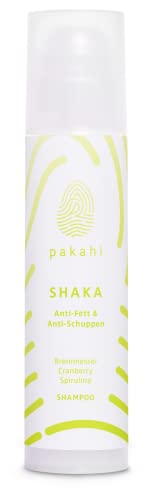 PAKAHI Bio Anti-Schuppen Shampoo 'Shaka' für fettiges Haar I Lemon Mojito Duft I sensible und juckende Kopfhaut I vegan & tierversuchsfrei I (200ml)