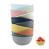 YunBey Müslischalen 10er Set Suppenschüssel Groß Unzerbrechliche Salatschüsseln Wiederverwendbar Kunststoffschalen für Kinder & Erwachsene für Suppe Müsli Ramen Salat