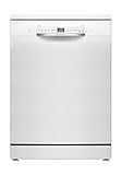 Bosch Freistehender Geschirrspüler 60 cm, Serie 2, SMS2ITW09E, Besteckkorb, Extra Trocknen, Extra leise on demand, Programmassistent, Hygienisch rein, Home Connect, AquaStop, weiß