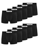 Boxershorts Herren 10er Pack, Unterhosen Männer Unterwäsche Retroshorts Baumwolle Atmungsaktive (DE/NL/SE/PL, Alphanumerisch, L, Regular, Regular, Schwarz)